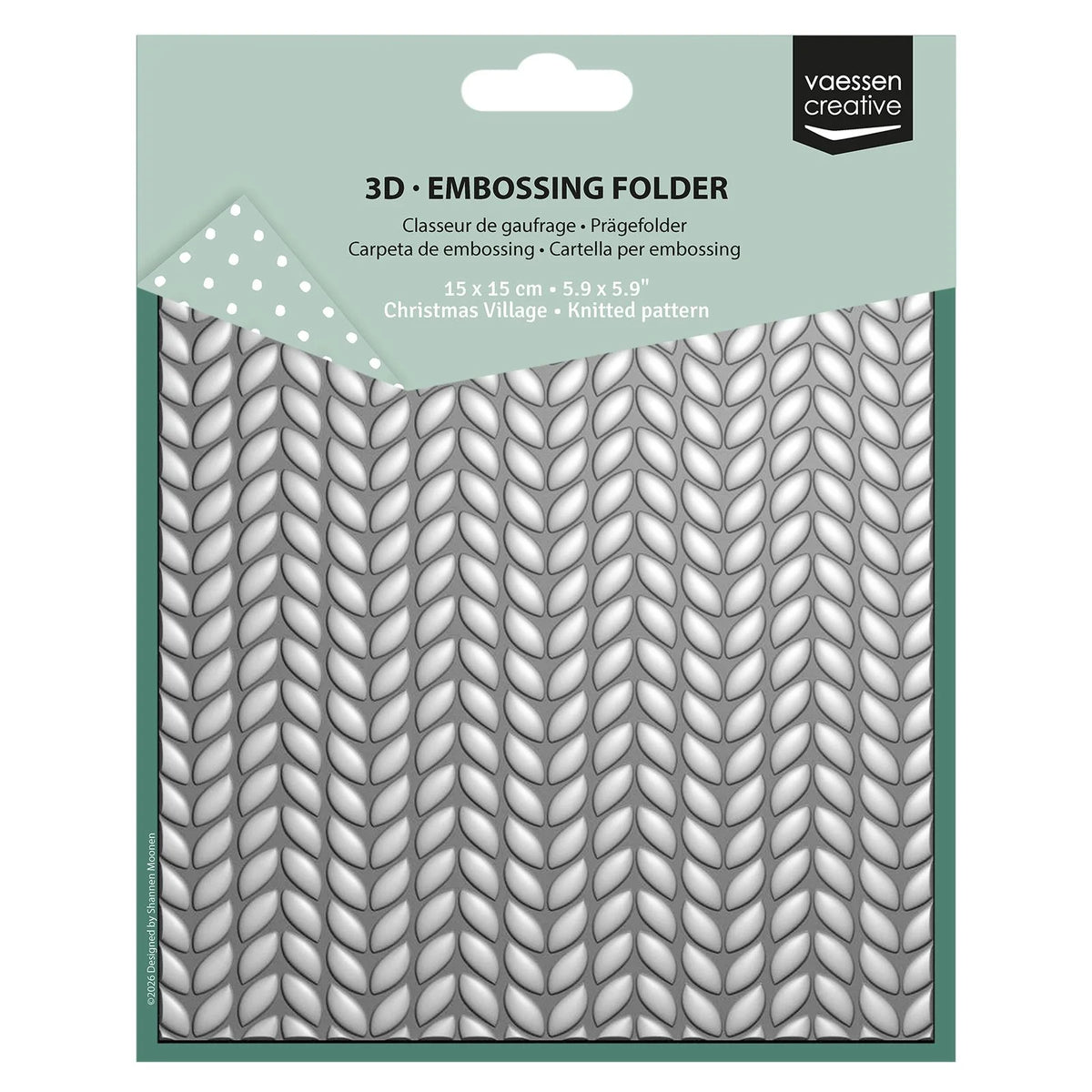 Vaessen Creative - 3D Embossing Folder - Knitted Pattern
