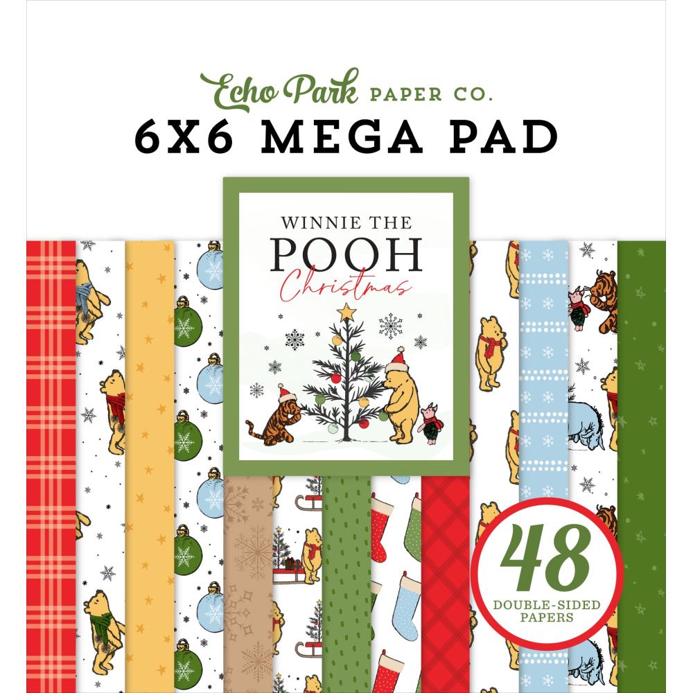 Echo Park - Winnie the Pooh Christmas - Mega Paper Pad - 6 x 6"
