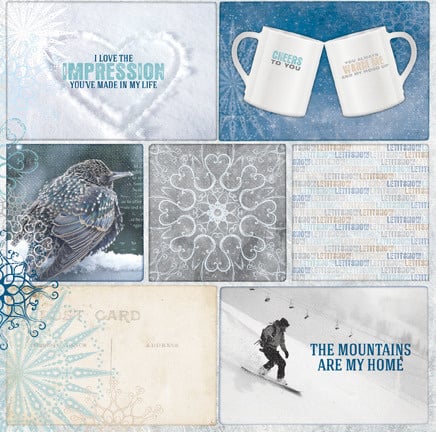 BoBunny - Whiteout - Ski Pass 12x12"