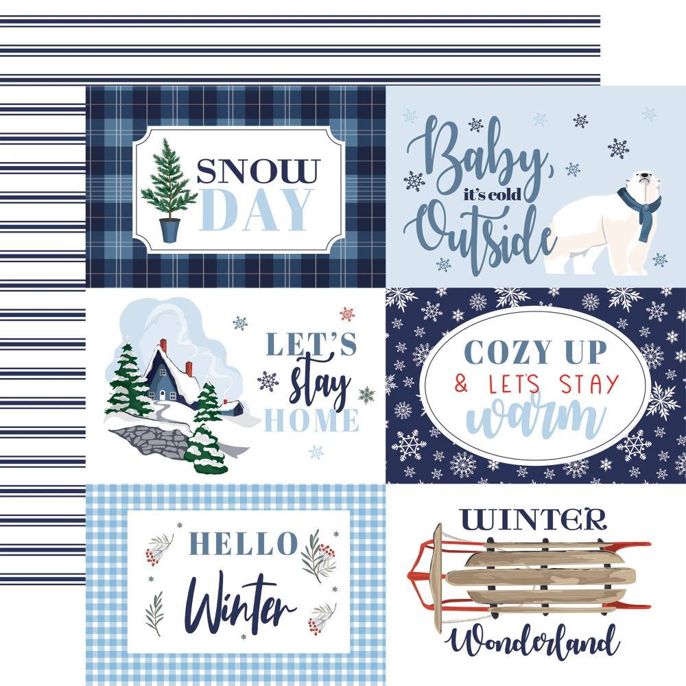 Carta Bella - Wintertime - 6x4" Journal cards -  12x12"
