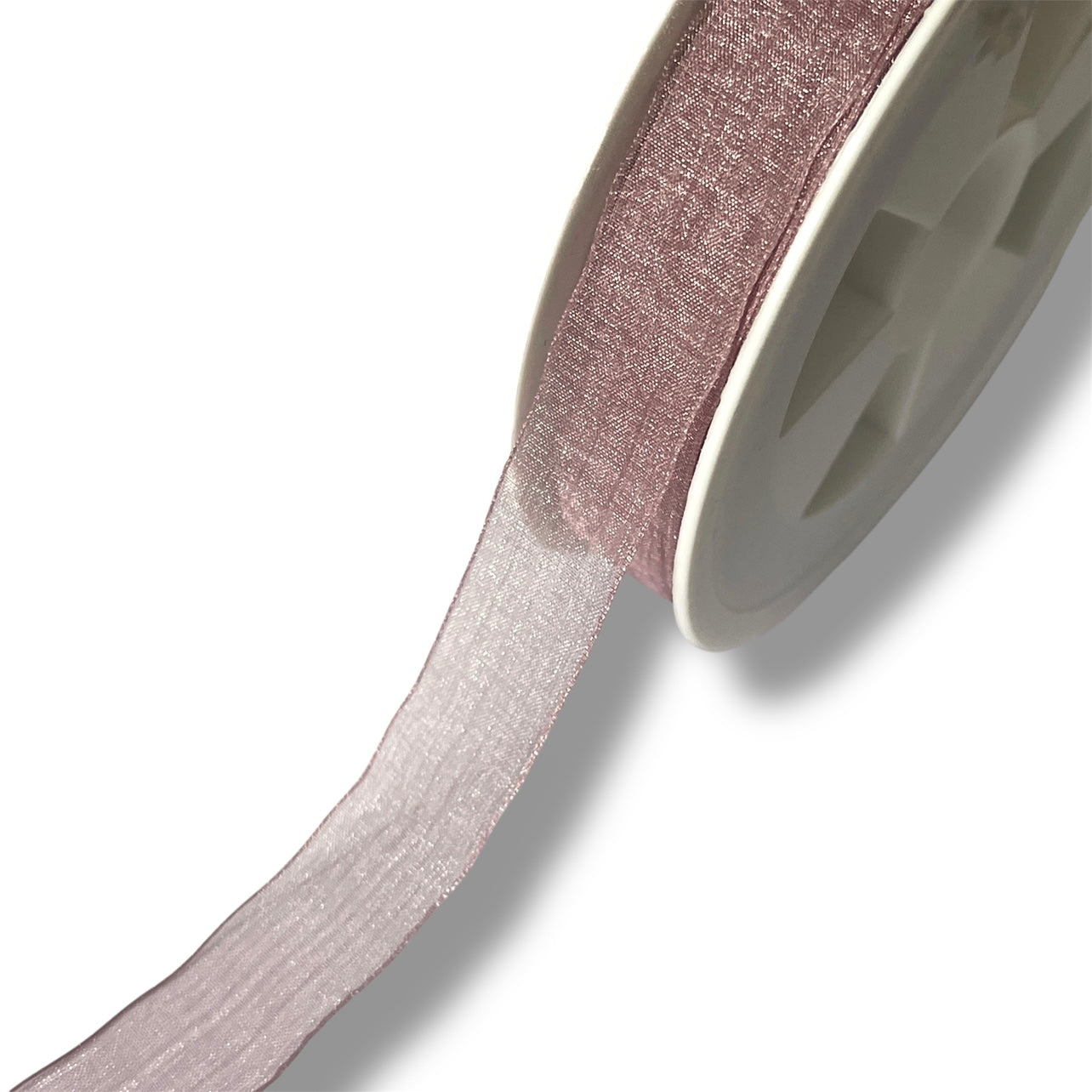 Bånd - Sheer - Organza - Gammelrosa - 1,5 cm - METERSVIS