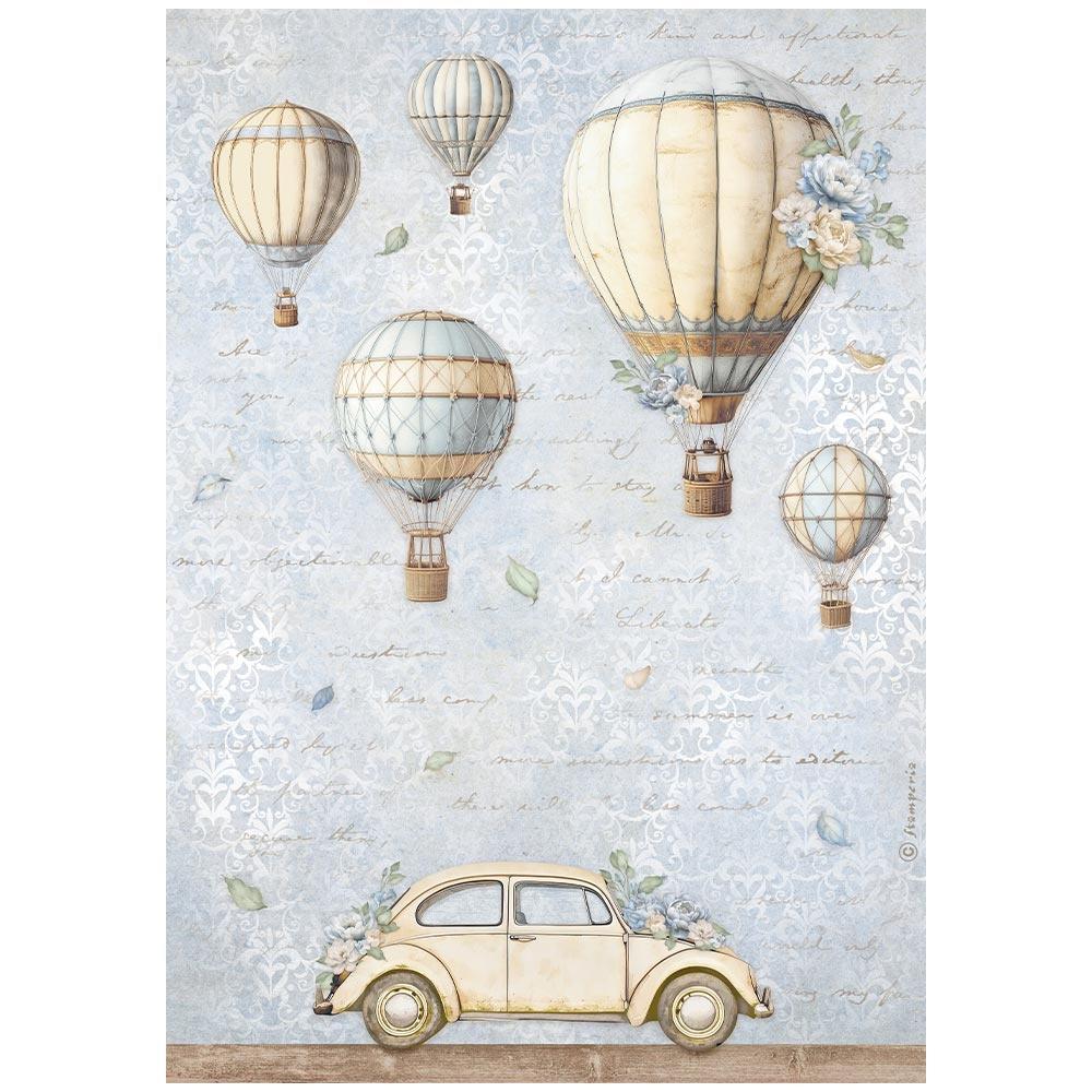 Stamperia - Timeless - Air balloons - Rice Paper A4