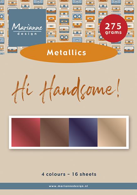 Marianne Design - Hi Handsome - Metallics - Paper Pad A5