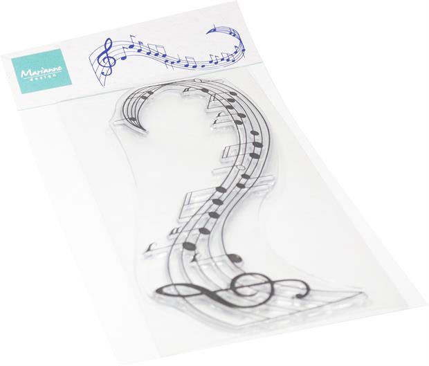 Marianne Design - Clear stamps - Music swirl