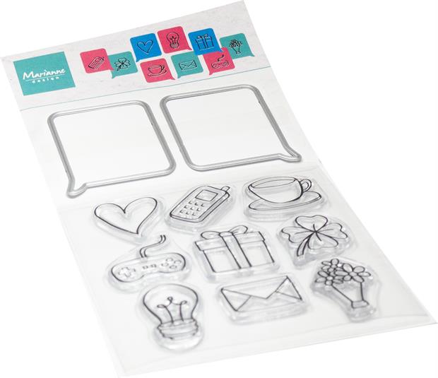 Marianne Design - Clear stamps + Dies - Chat bubbles