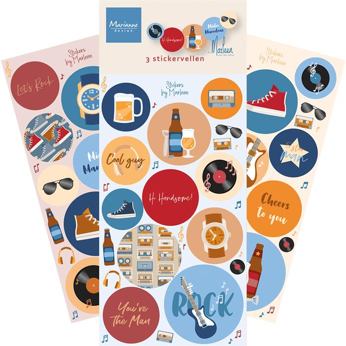 Marianne Design - Klistremerker - Hi Handsome