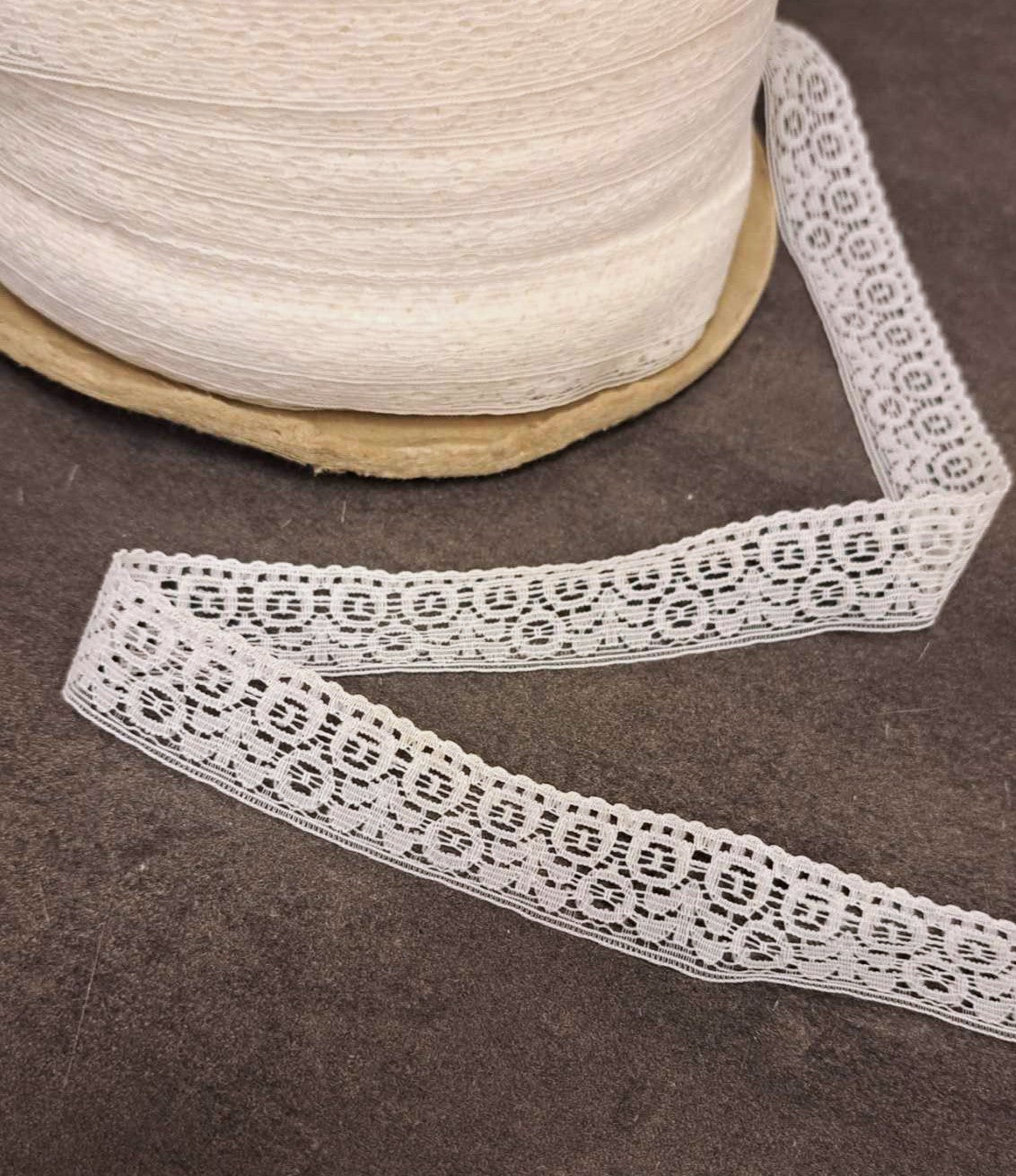 Cheep Trims - Flat Raschel Lace - Antique White METERSVIS