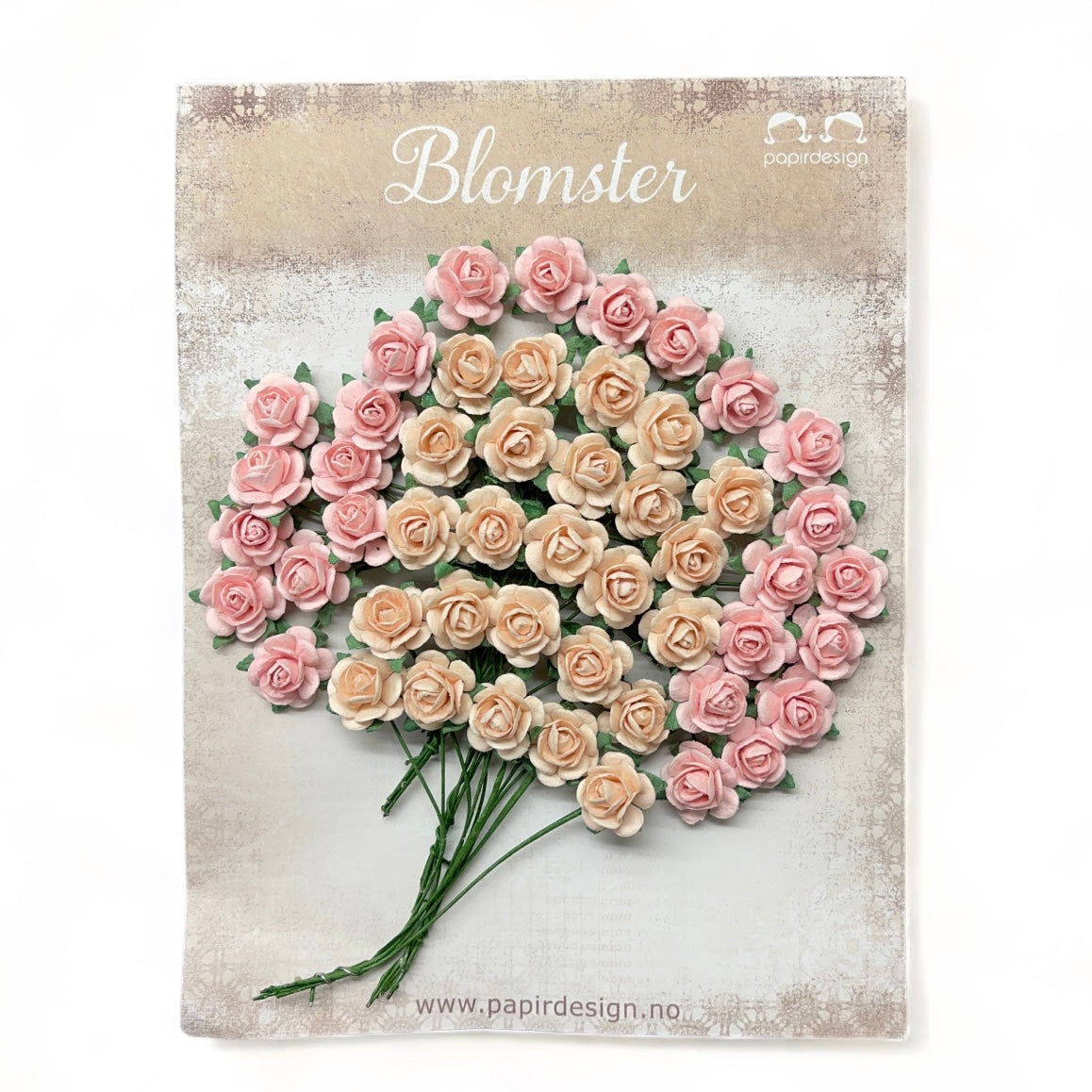 Papirdesign - Roser - Lys varm Rosa - 1,2cm