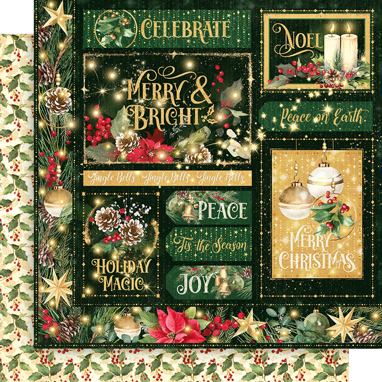 Graphic 45 - Merry & Bright - Merry & Bright - 12 x 12"
