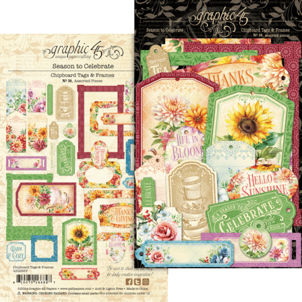 Graphic 45 - Season to celebrate  - Tags & Frames