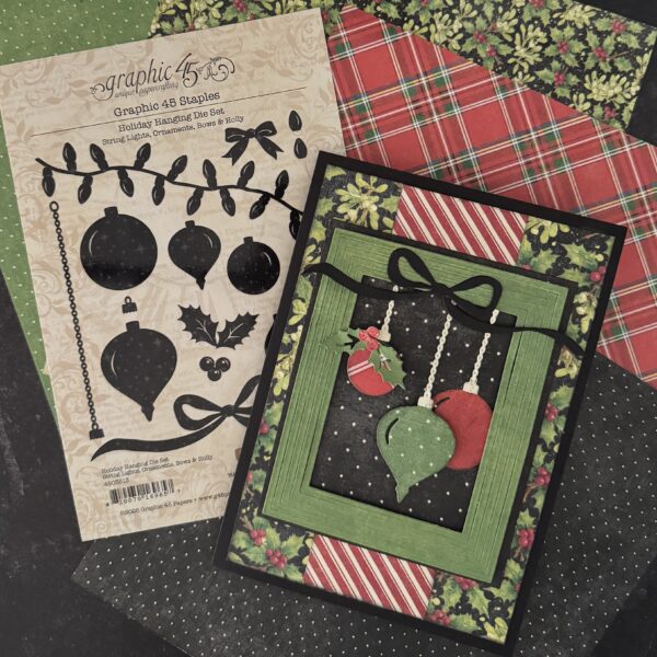 Graphic 45 - Holiday Hanging Die Set String Lights, Ornaments, Bows & Holly