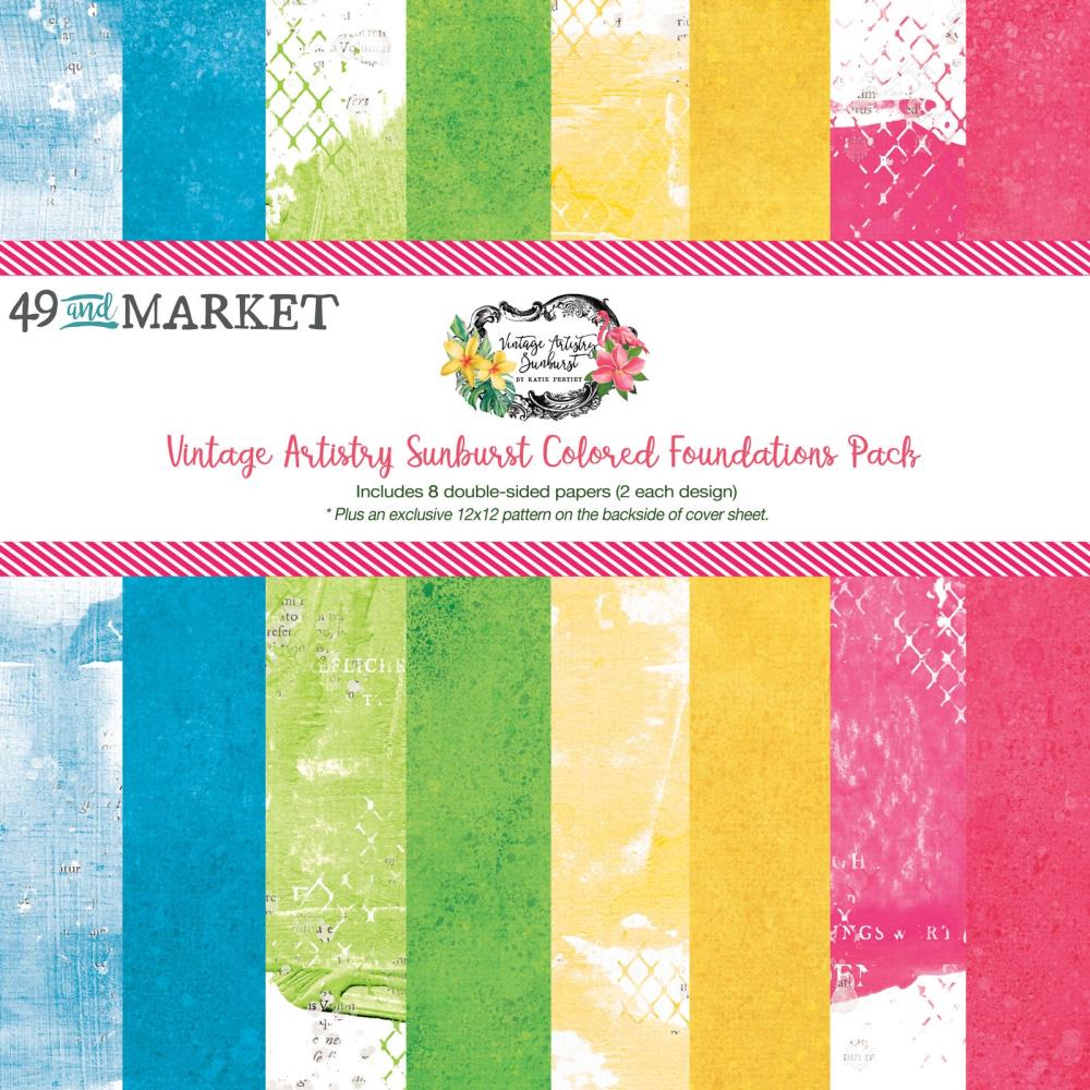 49 and Market -Vintage Artistry Sunburst - Solids Collection Pack - 12 x 12"