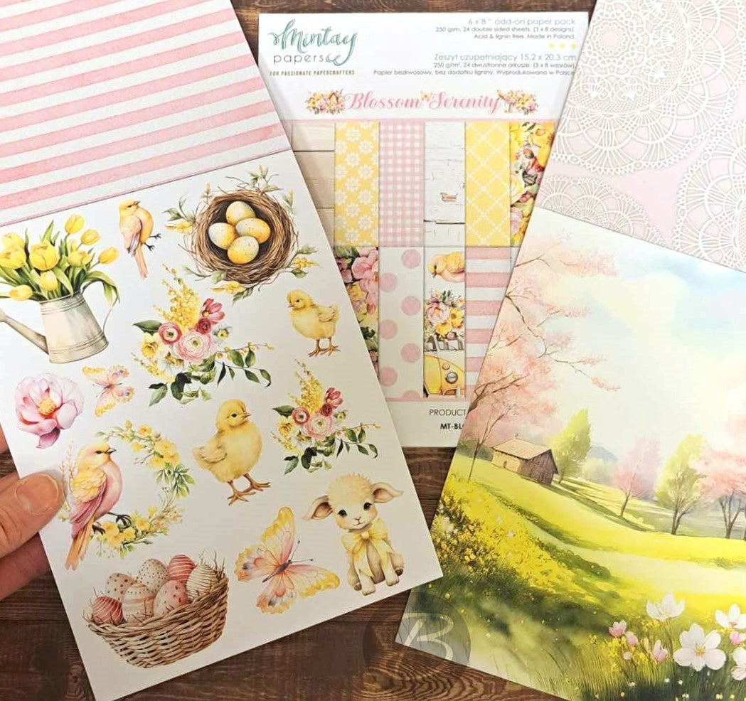 Mintay Papers - Blossom Serenity - Add On Paper Pad - 6 x 8"