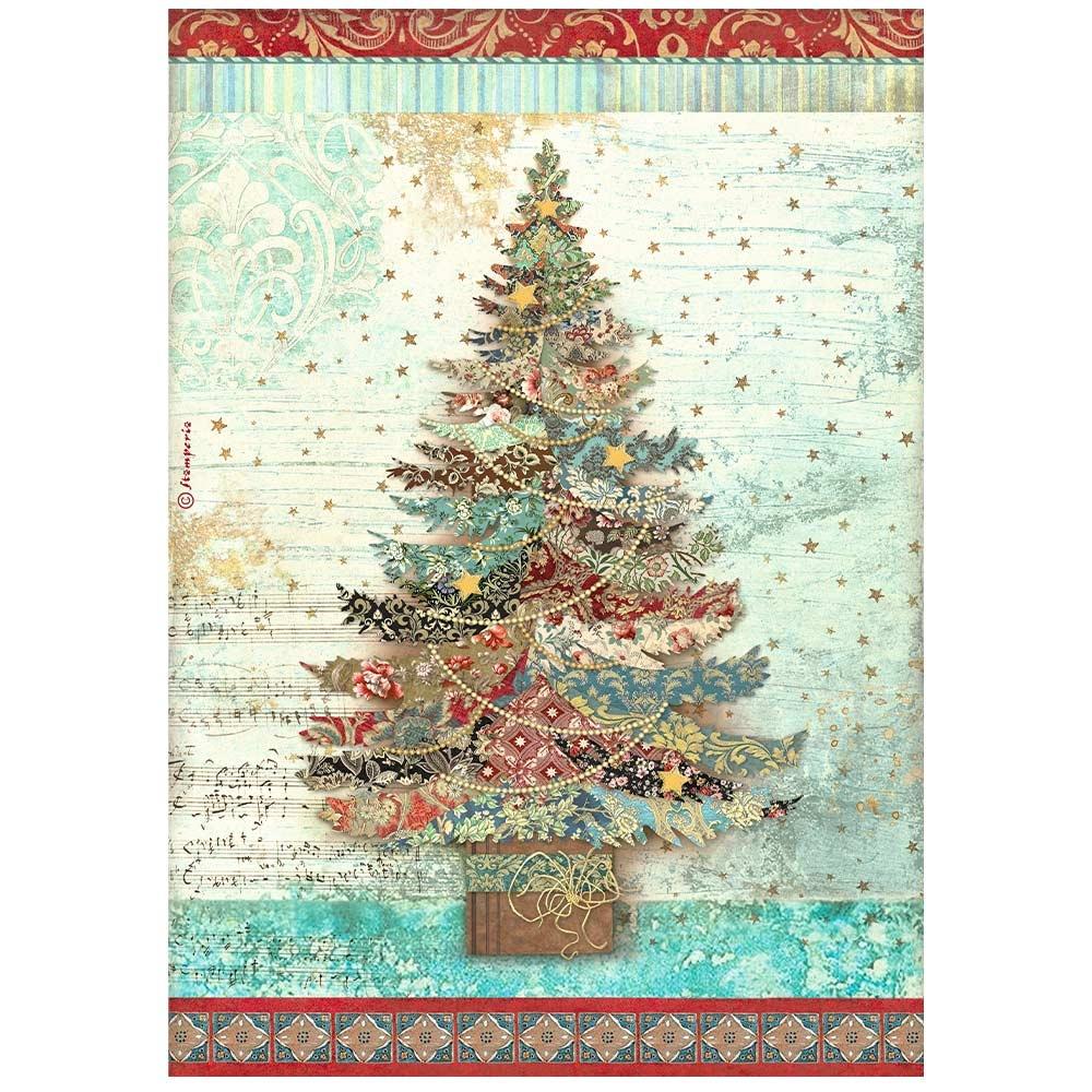 Stamperia - Christmas Greetings - Tree - Rice Paper A4