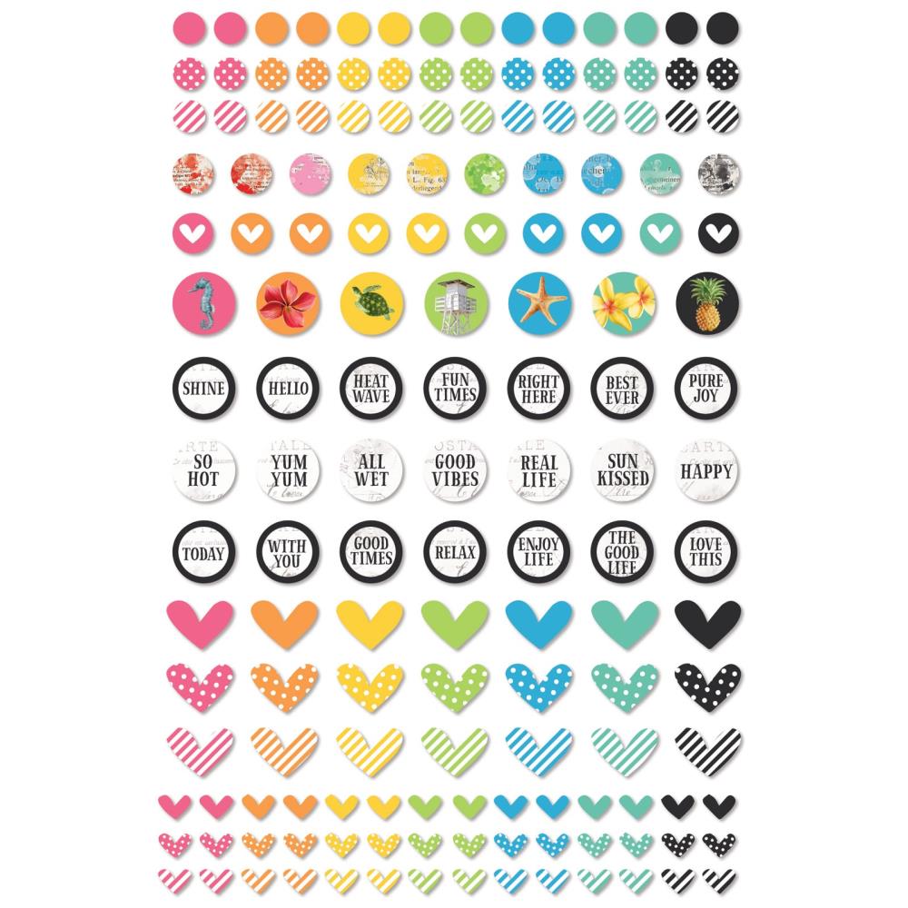 49 and Market - Vintage Artistry Sunburst - Whising Bubbles & Baubles - Epoxy Stickers