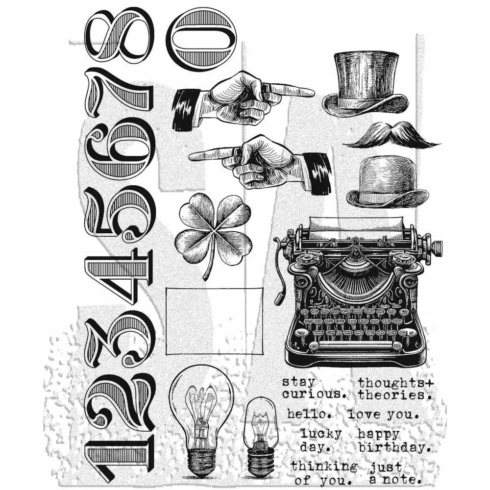 Tim Holtz Collection - Cling Stamps - Curiosity Shop