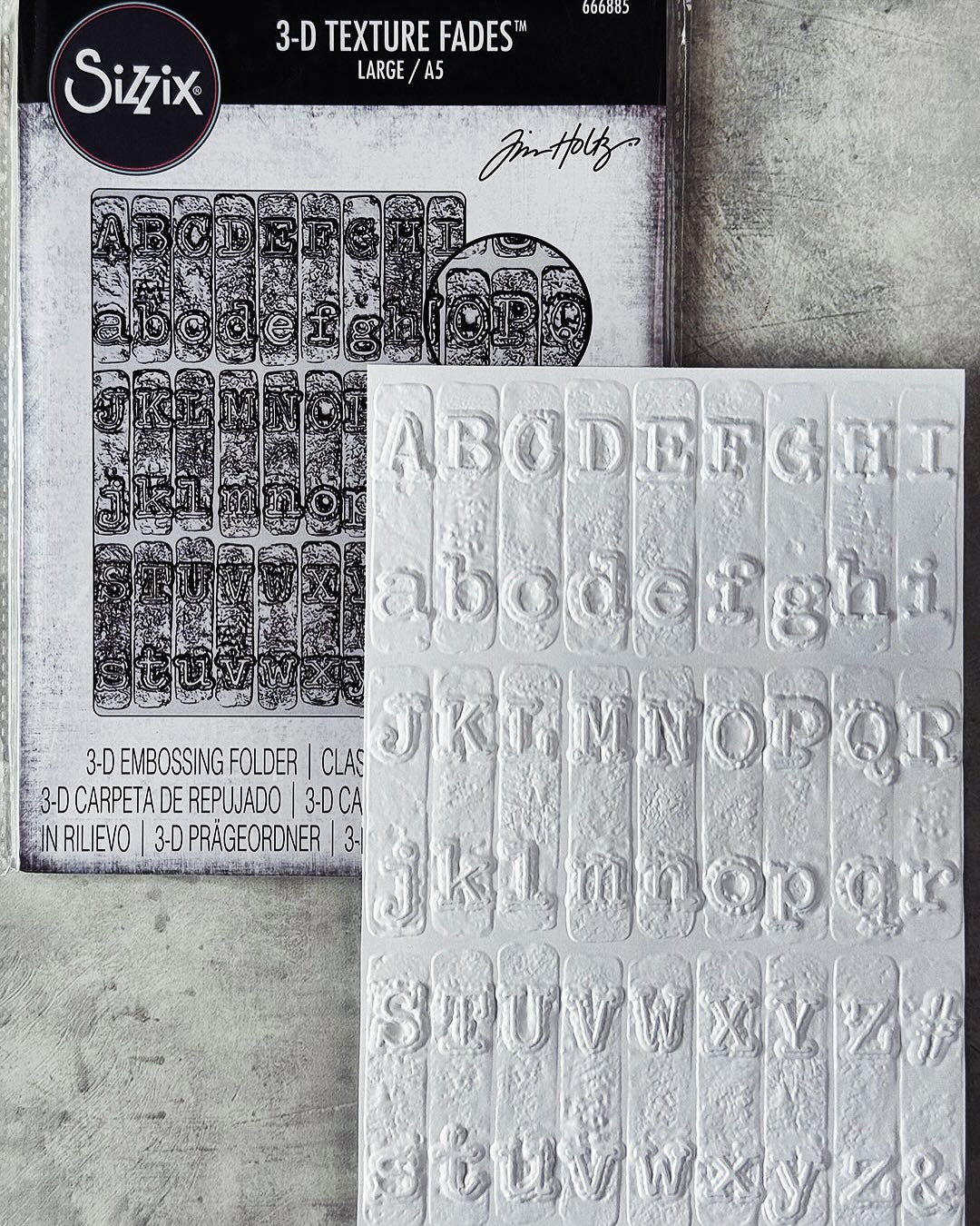 Sizzix/Tim Holtz - 3D Embossing Folder - Vault - Typewriter Large - A5