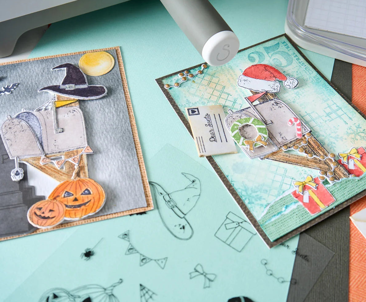 Sizzix - 49 & Market - Clear Stamps Set w/Framelit Dies Holiday Drop