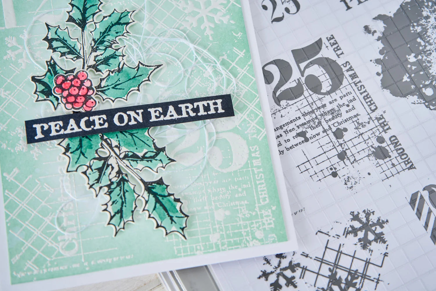 Sizzix - 49 & Market - Clear Stamps Set Holiday Textures