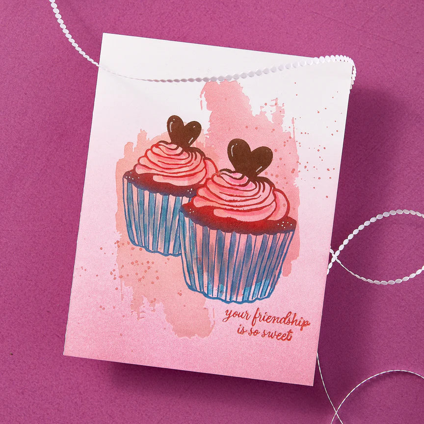 Spelbinders - BetterPress plate & Die set - Cupcake Kisses