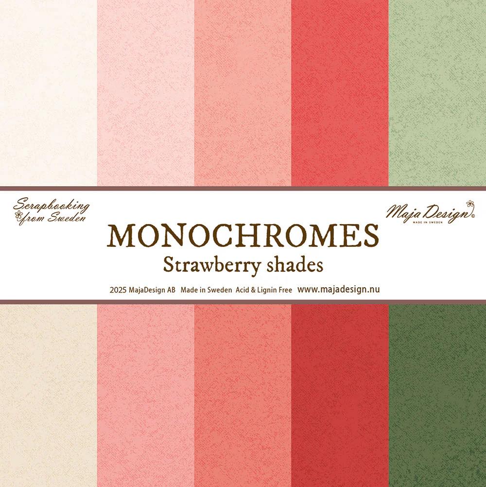 Maja Design - Mono - Strawberry - Hele serien (5 ark)