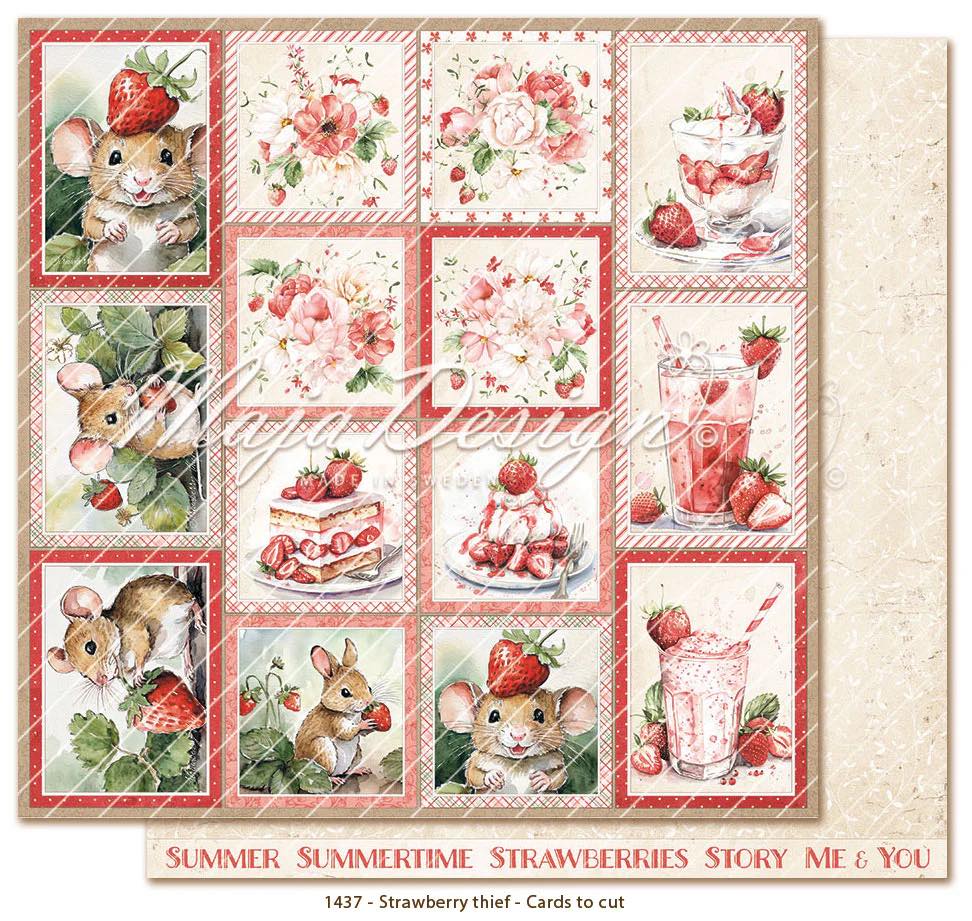 Maja Design - Strawberry thief - Cut-out-cards -  12 x 12"