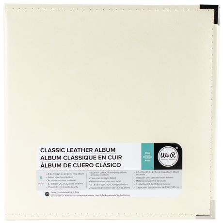 We R MK: Classic Faux Leather Album - VANILLA 8,5 x 11"