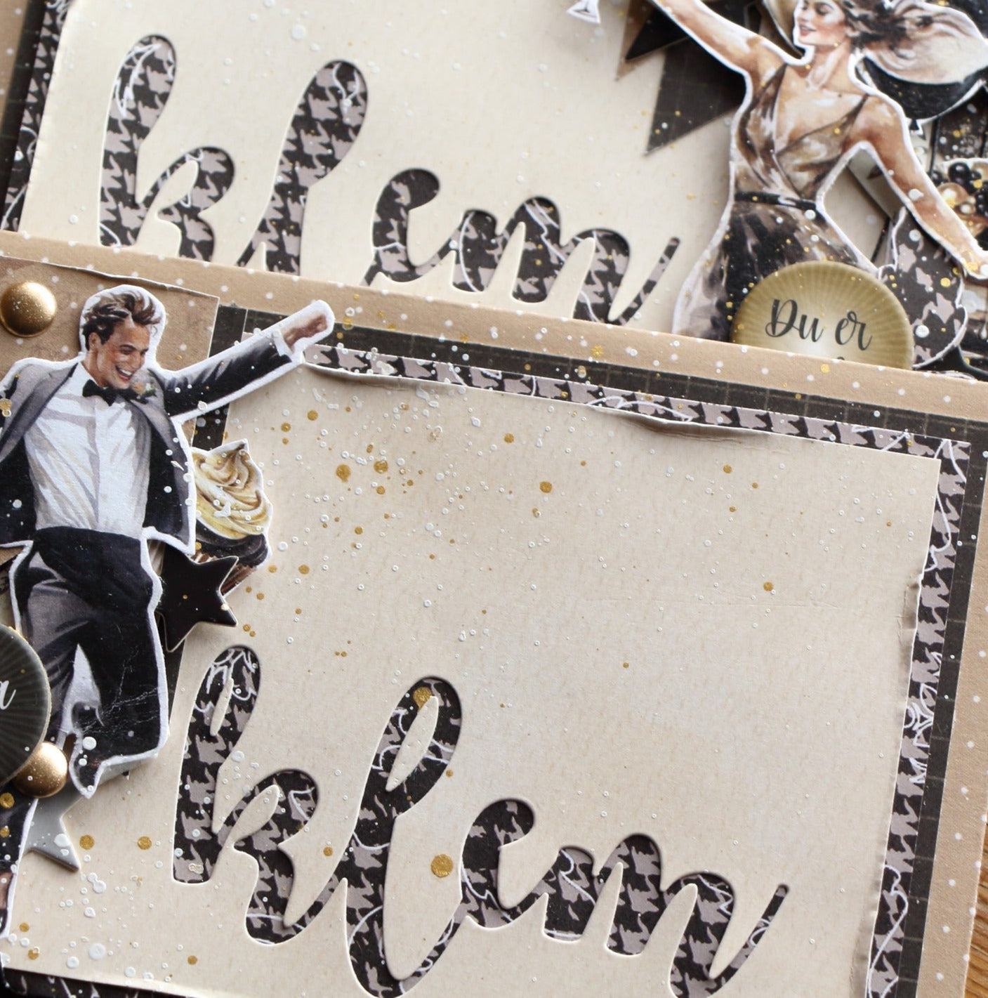 Foofala - Houndstooth - 12 x 12"