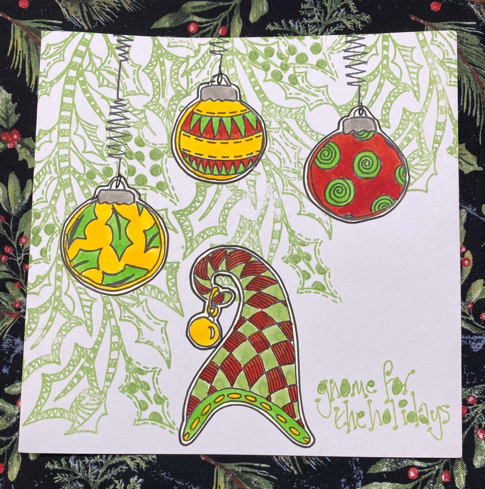 Dylusions - Cling mount stamps - Holly Garlands