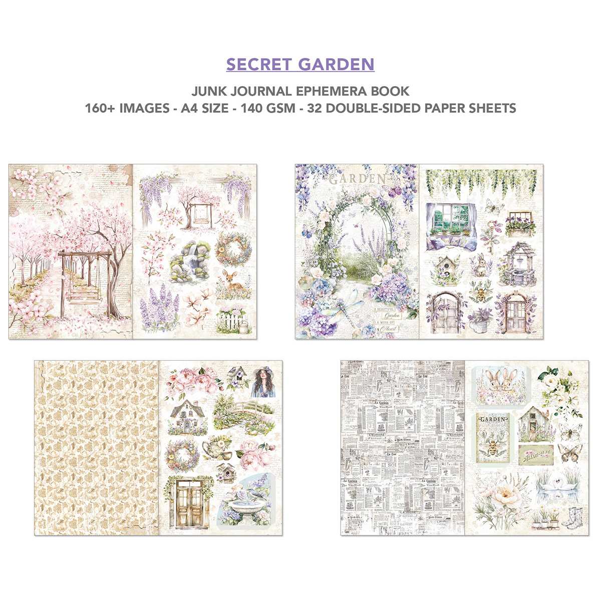 Ciao Bella - Junk Journal & Ephemera Book - Secret Garden