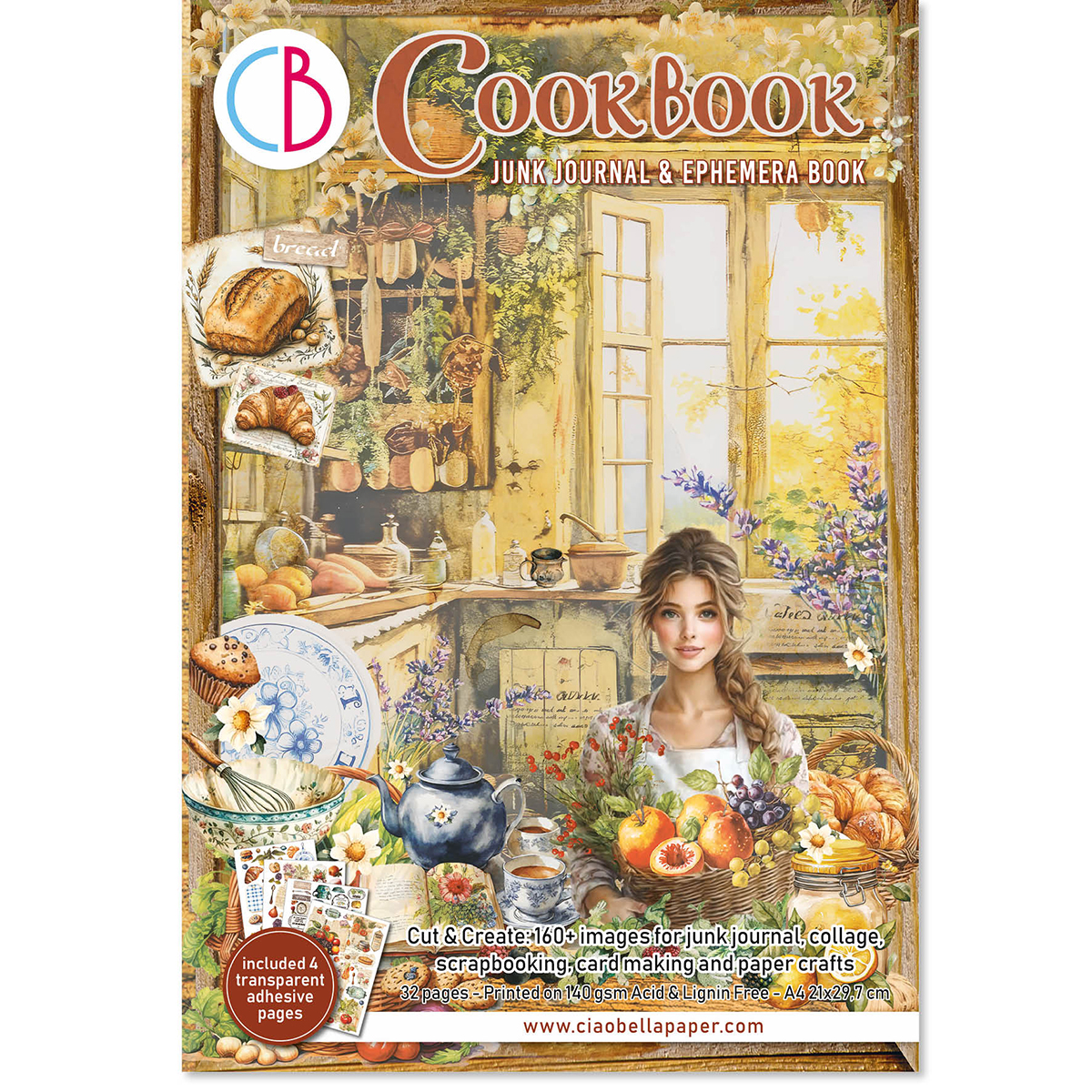 Ciao Bella - Junk Journal & Ephemera Book - Cookbook