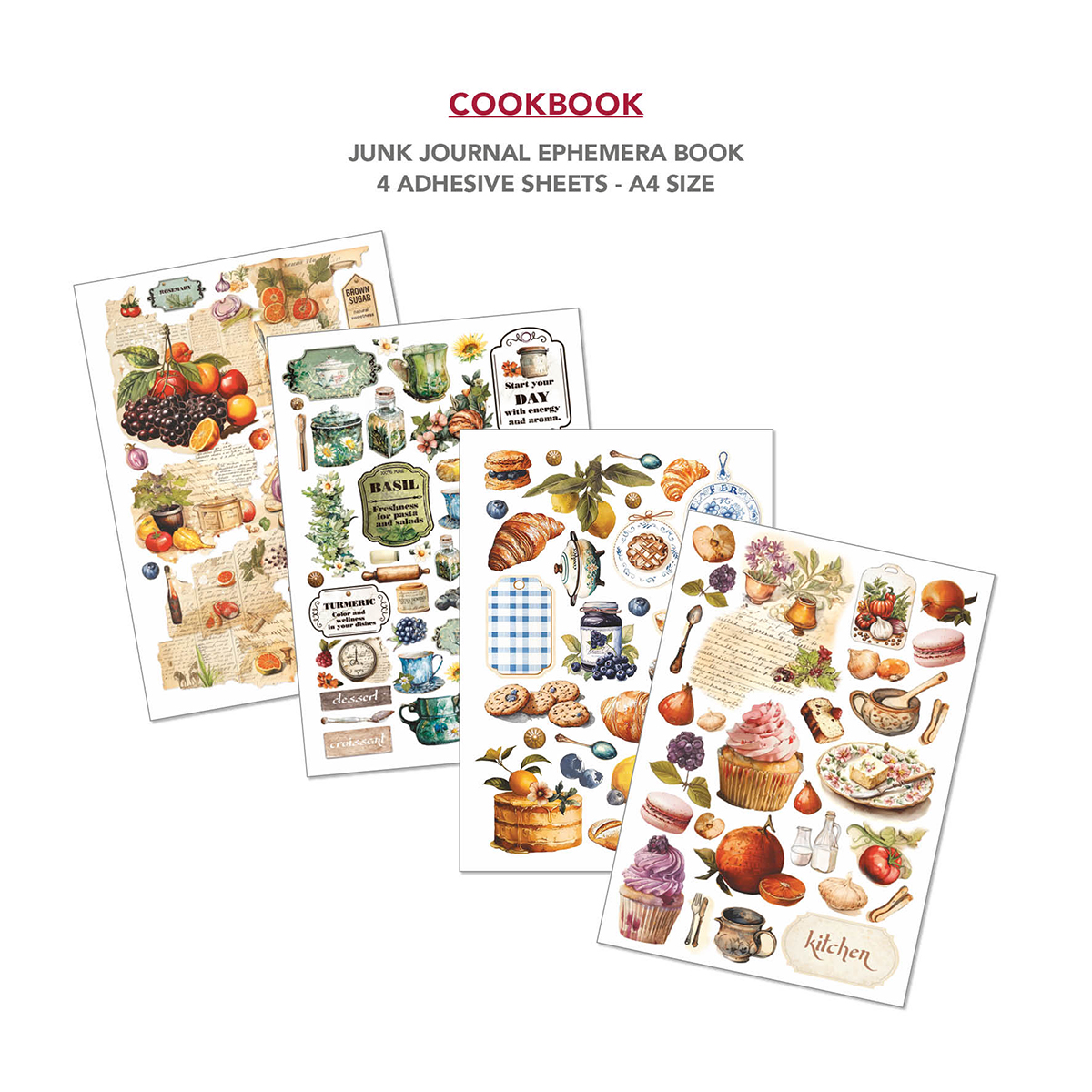 Ciao Bella - Junk Journal & Ephemera Book - Cookbook