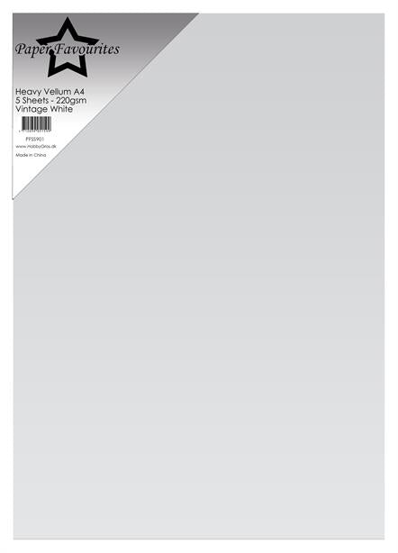 Paper Favourites - Vellum - Vintage white A4 - 5 pk