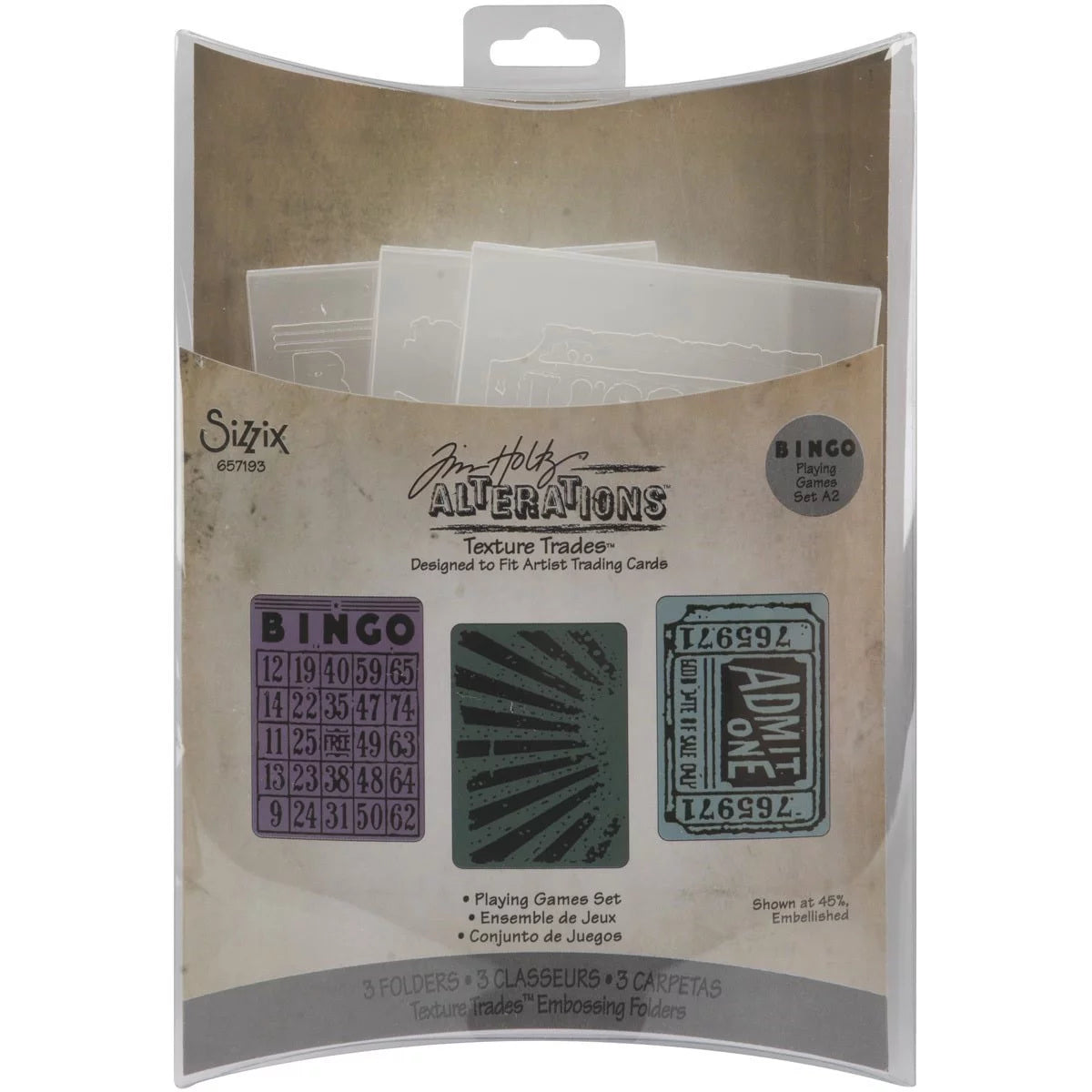 Tim Holtz Alterations: Embossingfolders - Playing Games Set