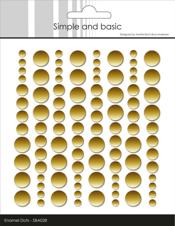 Simple and Basics - Enamel Dots - Metallic Matt - Gold