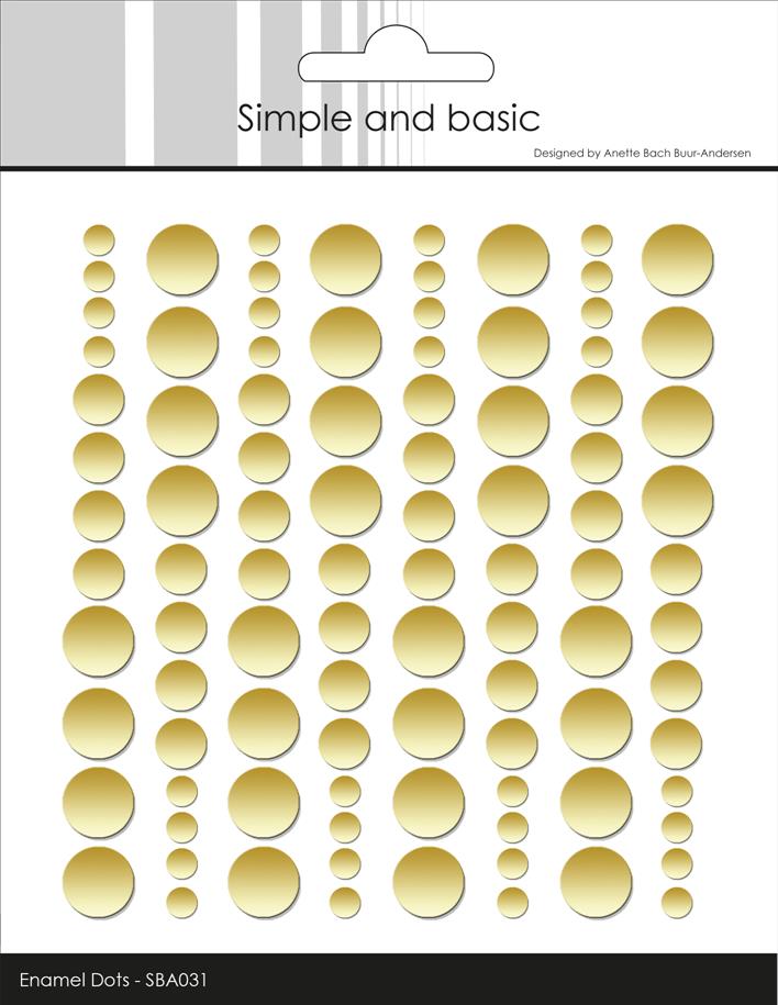 Simple and Basics - Enamel Dots - Metallic Pale gold  Matt