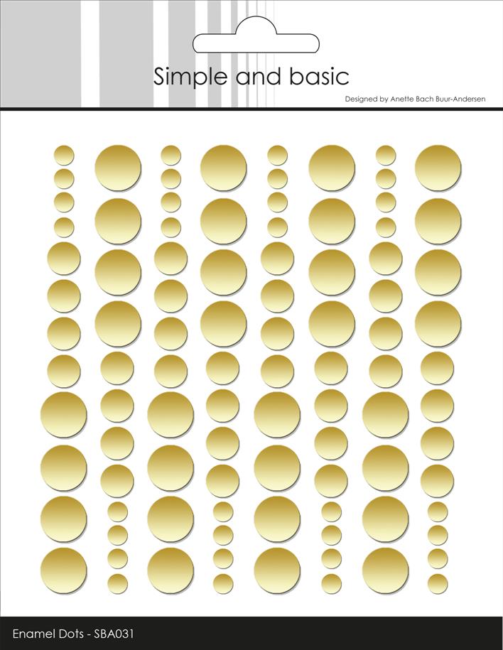Simple and Basics - Enamel Dots - Metallic Pale gold Matt