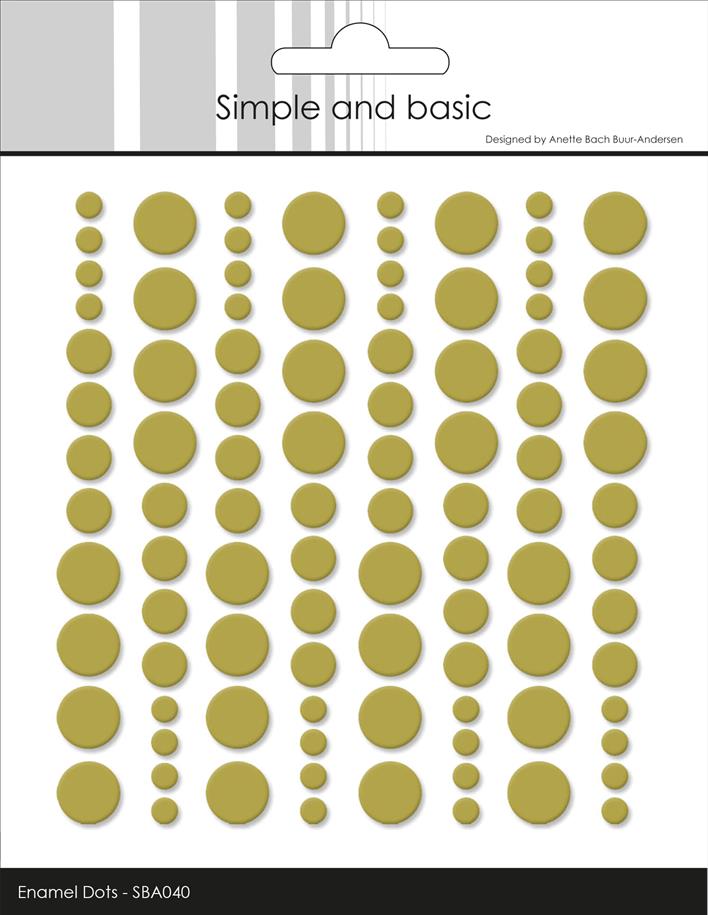 Simple and Basics - Enamel Dots - Olive