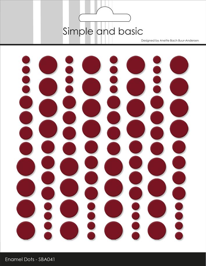 Simple and Basics - Enamel Dots - Burgundy