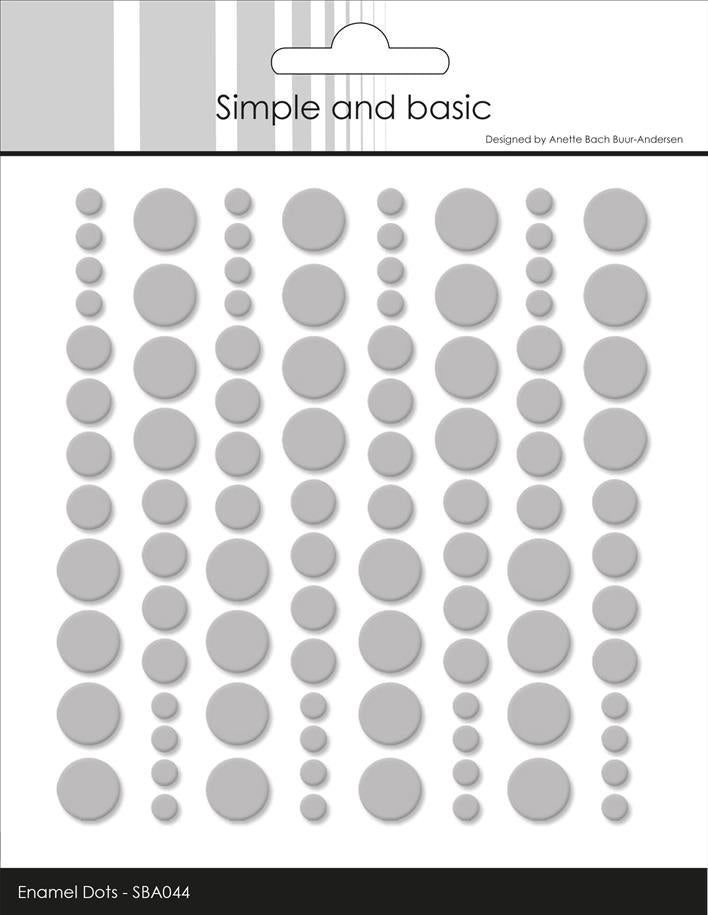Simple and Basics - Enamel Dots - Light Grey