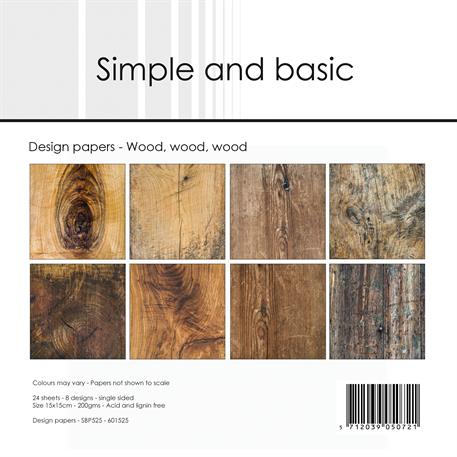 Simple and Basic - Wood, wood, wood - Paper Pack    6 x 6"