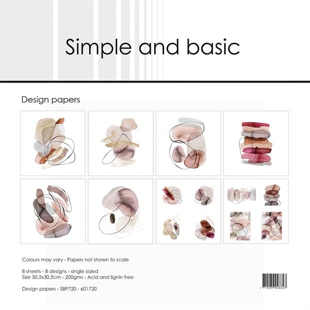 Simple and Basic - Organic Shape - Paper Pack 12 x 12"