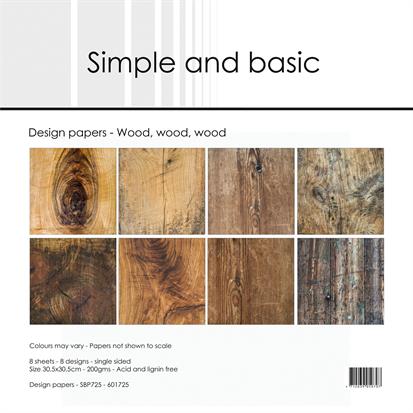 Simple and Basic - Wood, wood, wood - Paper Pack 12 x 12"