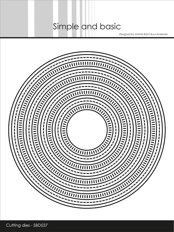 Simple and Basic - Dies - Combi Striped Frames - Circle