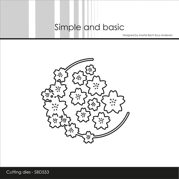 Simple and Basic - Dies - Flower wreath Halfcircle