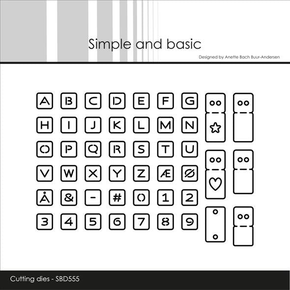 Simple and Basic - Dies - Alphabet Chips