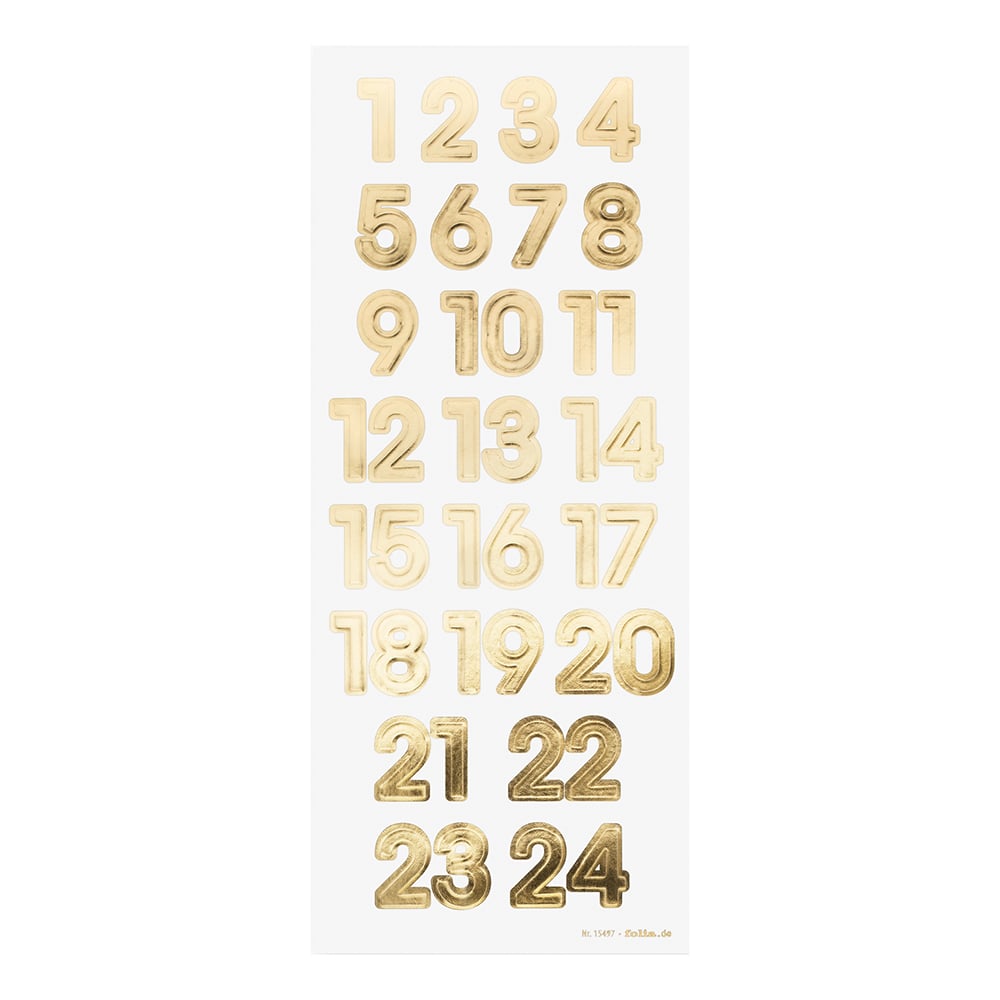 Folia - Advent numbers - sticker sheet