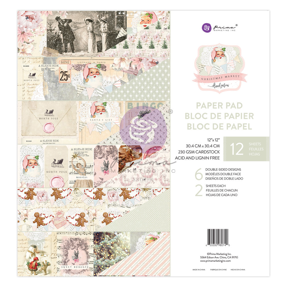 Prima - Christmas Market - Paper Pad - 12 x 12"