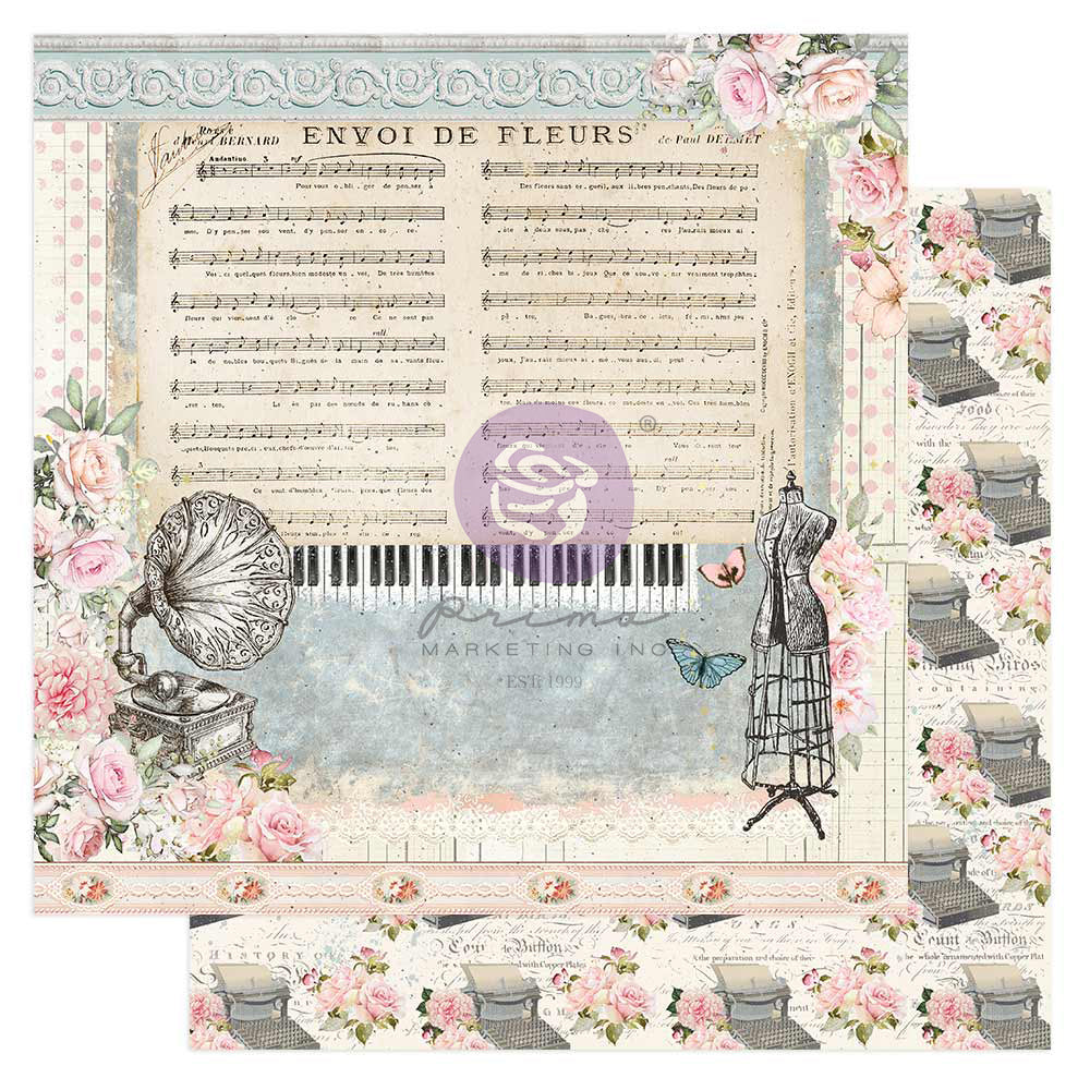 Prima - French Blue - Paper Pad  - 12 x 12"