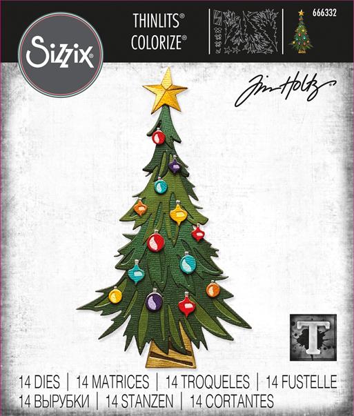 Sizzix - Tim Holtz - Thinlits Colorize Dies - Trim a Tree